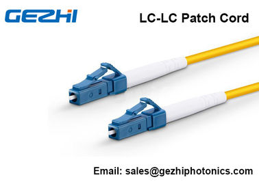 قطعات فیبر نوری تک حالته LC - LC Simplex 2.0mm PVC 9/125 فیبر کورنینگ